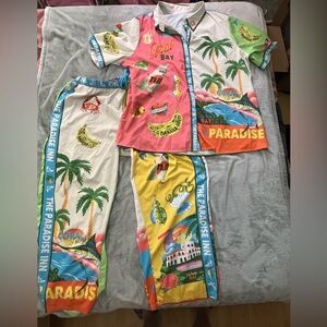 Kids Paradise Tropical Pajama Set - Multicolor